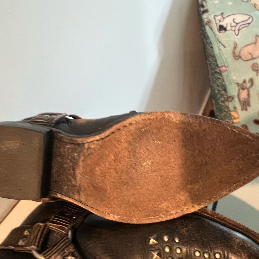 Frye Black Billy Biker Short Boots - Picture 6 of 8